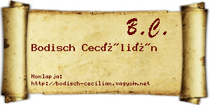Bodisch Cecílián névjegykártya